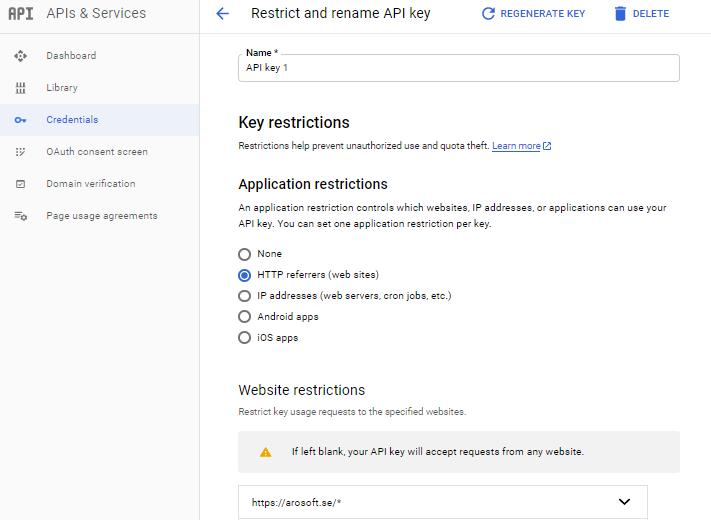 Restrict by web address