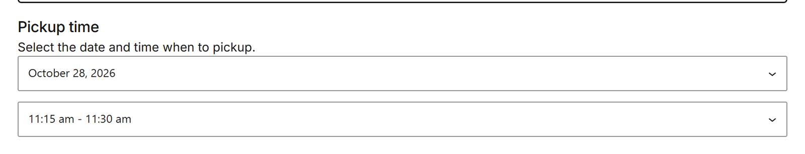 Classic time picker with drop-down lists